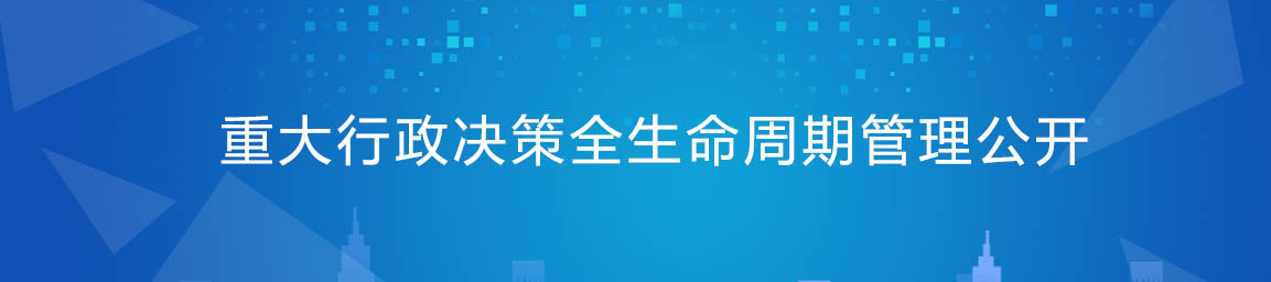 重大行政决策全生命周期管理公开