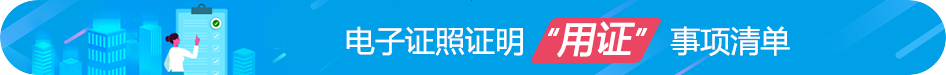 电子证照证明“用证”事项清单